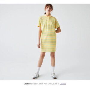 LACOSTE POLO T-SHIRT DRESS CLASSIC PREPPY STYLE TIMELESS DESIGN Large